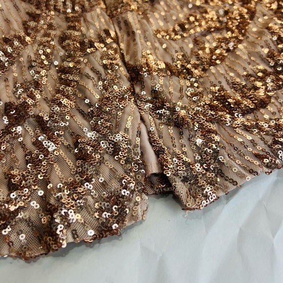 Macy’s Emeril Sundae Juniors' V-Wire Sequined Bodycon prom Dress size L - Picture 14 of 16